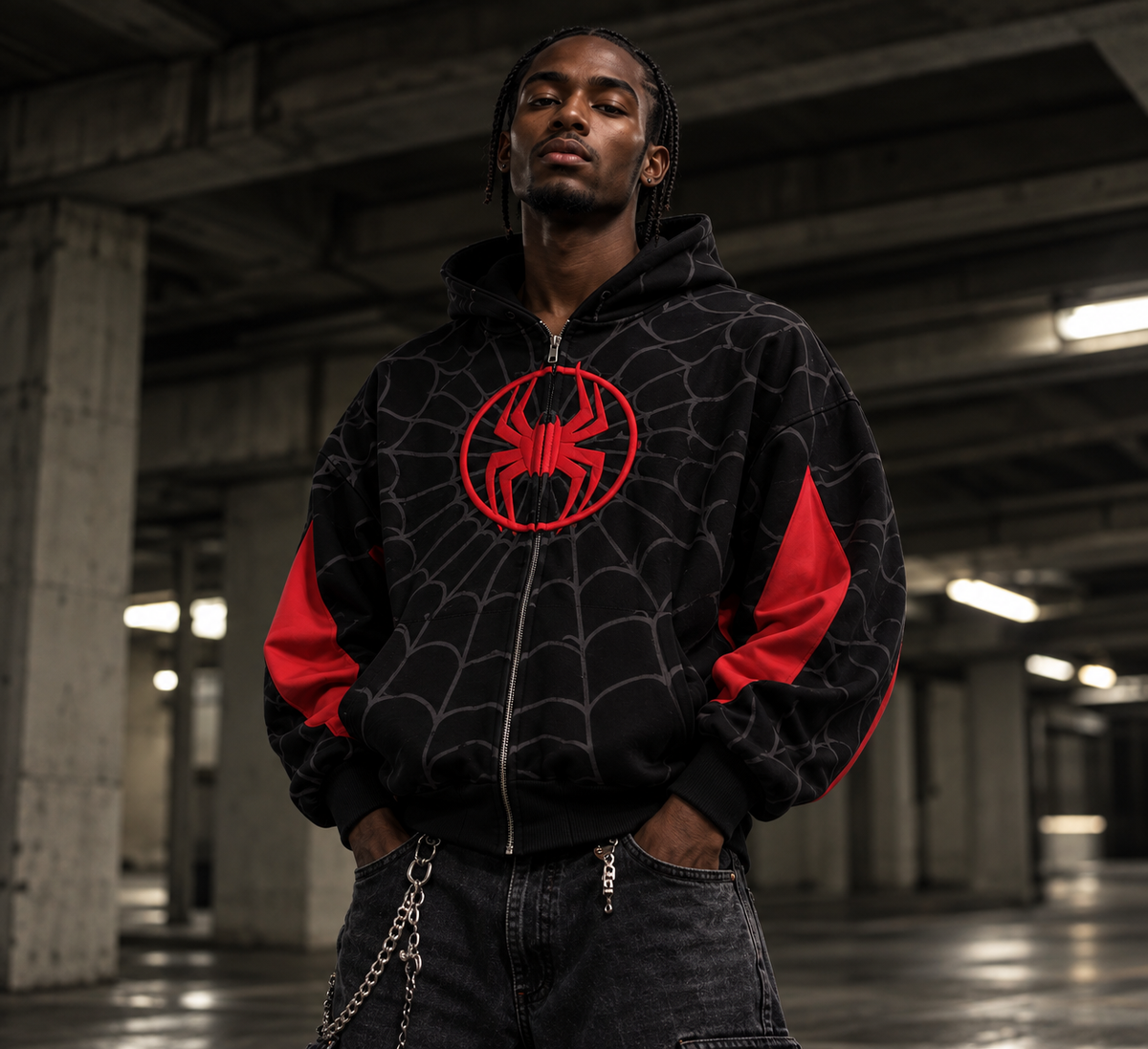 HOODIE ZIP Spider-Man Miles Morales